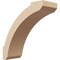 Ekena Millwork 3-inch W x 8-inch D x 8-inch H Lafayette Rough Cedar Woodgrain TimberThane Knee Brace, Primed BRCUR03X08X08LFTRCPR - alternate 1